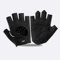 Vintage Racing Finger Mittens Anti-Slip Men'S Fingerless Gloves Motorcycle Gloves  Outdoor Sport L juoda