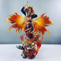 Sandėlyje demon slayer figūrėlės Ugnies stulpas Purgatorijos angelas figūrėlės anime Lėktuvas Kyojuro Kolekcinis PVC Ornamentas Žaislai Gražios Dovanos