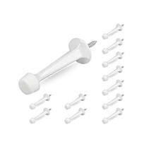 12pcs Heavy Duty Solid Rigid Door Stops With Rubber Tips Zinc Die Cast Zinc Alloy Door Stops For Wa-Good hwy