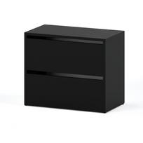 Batų spintelė 60 cm matinės juodos spalvos
