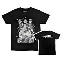 Gorillaz TShirt George Spray Rock Official New Black Unisex T-Shirt S