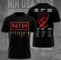 Nine Inch Nails NIN USA Tour 2026 Peel It Back printed Sleeve TShirt Unisex T-Shirt XXXL