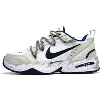 Nike Air Monarch 4 Low top Chunky Sneakers Unisex White Green 415445-102(Team1052-) 38