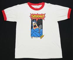 Rare Vintage MURINA The Tick Spoon! 1996 Fox Kids Network Ringer T Shirt 90s L 2XL