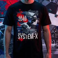 Techwear Graphic Tee | Futuristic Glitch Art, Cyberpunk 2049 M