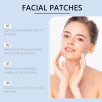 Forehead Anti Wrinkle Patches Hyaluronic Acid Blue Moisturizing Skin Patch For Daily Use Smoothing Facial Lines one size