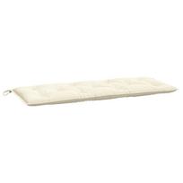 Garden Bench Cushion Cream 120 x 50 x 7 cm Oxford Fabric