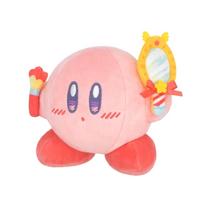 Sanei Boeki Dream Land Kirby Happy Morning Plush Toy Makeup Play Plush Toy San-ei Kirby's (Kirby) W14×D9×H11cm KHM-01 rožinė