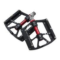 Mountain Bike Pedals MTB Bicycle Flat Pedals 3 Sealed Bearings Aluminum 9/16  Lightweight Platform for Road MTB Pedal juoda