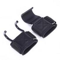 Cotton Bodybuilding Lift Wraps Gym Training Wrist Support Hook Bar for Weight Lifting Pull Ups Exercise raudona