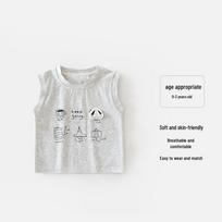Infant Cartoon Sleeveless Summer Vest 100 cm viržių pilka spalva