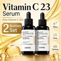 COSRX Advanced The Vitamin C 23 Serum, 20g x 2-Pack [Renewal], Intensive Brightening & Dark Spot Care, Double Bundle Item, From Korea