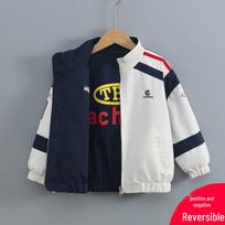 Boys' Reversible Spring Jacket 2026 - Casual Windbreaker for Older Children 140