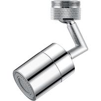 Robinetterie cuisine - Filtre d'éclaboussure rotatif 720° - Laiton poli - Économie d'eau - Argent