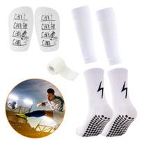 Adult Sports Football Shin Guard Leg Cover Set Anti-Slip Protective Shin Guard for Sports Leg Guards and Warmers L balta