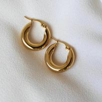 XM20029  Stainless Steel Hoop Earrings Simple Titanium Steel Round Wire Earrings Women