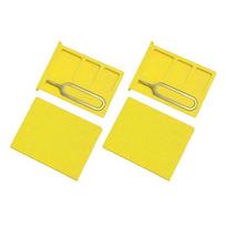 Anti-lost SIM Card Case 2Pcs 3D Printed One-Piece Storage Box Multi-slot Case geltona