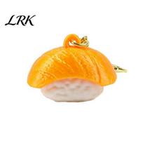 Clicker Fidget Toy 1/6Pcs 3D Printed Sushi Keychain, Stress Relief Push Button Toy, Finger Keyring Pendant Backpack Handbag Charm Keychain C