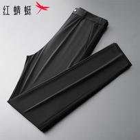 Red Dragonfly Men's Summer Ice Silk Straight-Leg Casual Pants 33 juoda