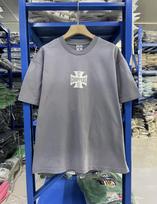 Wet Coat Chopper West Coast Joint Limited Wasteland Wind Turbine Wash Water Retro T-Shirt Tide S pilka spalva
