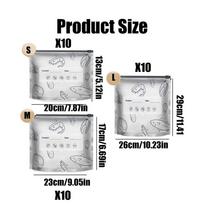 Aluminum Foil Fresh-keeping Bag Sealable Bag 30pcs S/M/L Packaging Sealable Foil Pouch Bags Refrigerator Pantry Organizer Bags