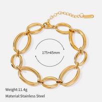 Hollow Stainless Steel Bracelet Gold Silver Color Lobster Clasp Bangle New Chain Necklace  Gifts Bracelet-C