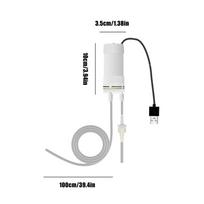 Small Water Pump Electric Self-priming Siphon Aquarium USB Pump for Pool Sink Irrigation Aquarium Pond Garden Basement (White,S) balta