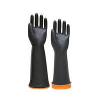 Long Resist Strong Acid and Alkali Chemical Resistant Gloves Reusable Long Industrial Rubber Gloves Heavy Duty 17''22''