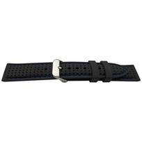 Bracelet de montre - MY-MONTRE - Silicone 205 mm - Tailles 18-24 mm - Surpiqûres colorées - Boucle argentée juoda