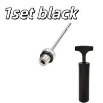1set Portable Mini Manual Air Pump – 1 + 3 Needles, for Basketball & Football, No Battery