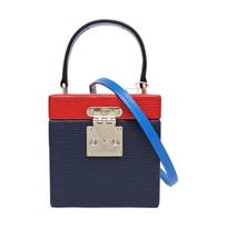 [Pre-Owned] Bleecker Box Deep Blue Epi Leather Crossbody Bag - Excellent #1PB5CJZ ONE SIZE