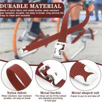 FTS 4PCS Drywall Stilts Straps, Leg Band Straps Drywall Foot Band Straps Kit Nylon Leg Fixation Strap Replacement Part raudona
