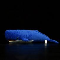 New 54cm Lifelike Sperm Whale Simulation Stuffed Toys Soft Sea Animals Cachalot Plush Toy Pot Dolls Gift 54cm mėlyna