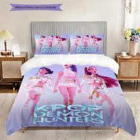 Kpop Demon Hunters Mystical Beats Rhythms Bedding (1 * duvet cover + 2 * pillowcase, without core) 2D Flat Soft and comfortable 135x200cm