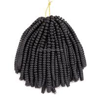 8 Inch Bomb Twist Crochet Braiding Hair 30 Shares Fluffy Afro Curl Bouncy Passion Twist Synthetic Hair Braids (as the picture,8 Inches(20.32cm))
