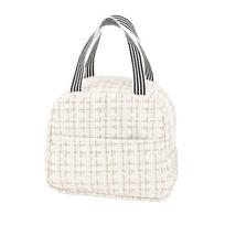 Fashionable Lunch Bag with Handle, Portable Bento Box for Women One Size smėlis