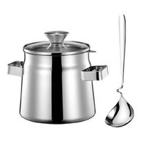 Functional Stainless Steel Bacon Grease Container With Convenient Filter For Home And Professional Kitchens S