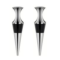 2pcs Conical Shape Wine Bottle Sealer Zinc Zinc Zinc Alloy Wine Cork Creative Wine Preserver  Party Silicone