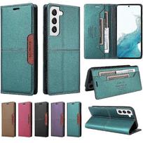 Flip Case for Samsung Galaxy S21 FE PU Leather Wallet Cover RFID Blocking Card Holder Kickstand juoda