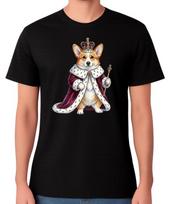 Royal Corgi King Graphic Unisex T-Shirt Funny Cute Dog Lover Tee S