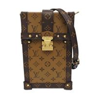 [Pre-Owned] Trunk Vertical Classic Monogram Fashionable Versatile Portable Coated Canvas Chain Bag Cigarette Box Phone Bag Should - Excellent #1PQXPYL ONE SIZE