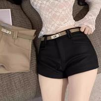 Small shorts versatile slim-fit hip-wrap pants casual elastic shorts women's personalized thin hot pants 26/s 【 42.5-47.5kg 】