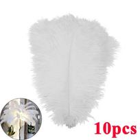 10 vnt Elegantiškų stručio plunksnų balta juoda raudona pūkuota plunksna vestuvių vakarėliui namų kambario dekoravimui pasidaryk pats 15-20cm balta
