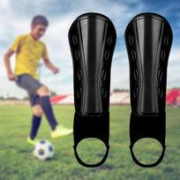 Football Shin Guards Adult Youth Adjustable Straps Durable Pads juvenile black