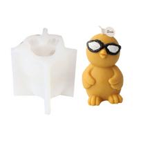 Easter Anamal Silicone Mould Chicken Candle Resin Mold Handmade Scented Candle Epoxy Molds for DIY Chocolate Candy Decor white