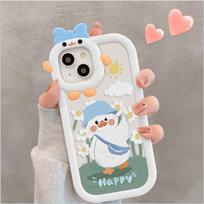 Little Monster Soft Phone Case For iPhone 11 Case iPhone 15 14 13 12 16 Pro Max 6 7 8 15 Plus XS XR SE Cartoon Yellow Duck Cover For iPhone 14