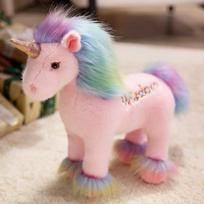 Kawaii Vienaragis Svajonė Vaivorykštės Vienaragis Pliušinis Žaislas su Sparnu Minkštas Iškamšytas Arklys Pagalvė Mergaitei Gimtadienio Dovana Vaikų Žaislas Namų Dekoravimas 32cm rožinė