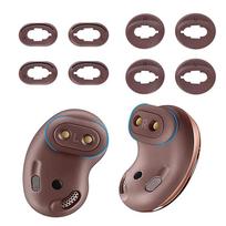 Silikoninis ausinių dėklas 4 poros - Samsung Galaxy Buds Live 2 poros didelės + 2 poros mažos rudos gray