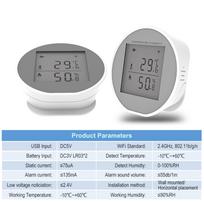 Smart WiFi Temperature Humidity Monitor Wireless Temperature Humidity Sensor TUYA APP Notification balta
