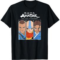 Avatar The Last Airbender - Aang Sokka and Katara T-Shirt S juoda